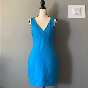 Aqua body con bandage dress